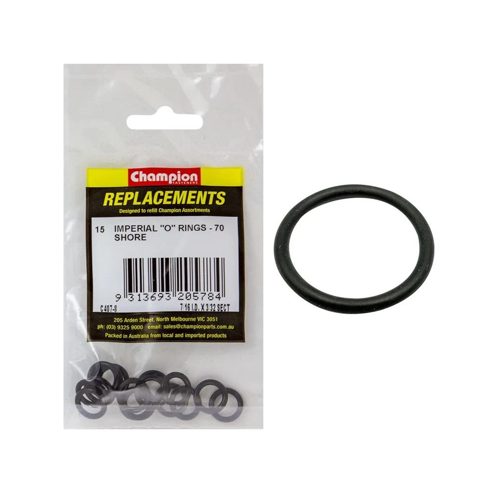 Refill Assortment Kit O-ring 7/16 X 3/32'' Champion Pk 15_403733_C407-8