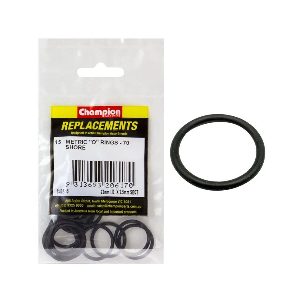 Grab Kit Refill - O-Ring 70 Shore Nitrile 22 x 2.5mm Pk 15_222549_C408-15