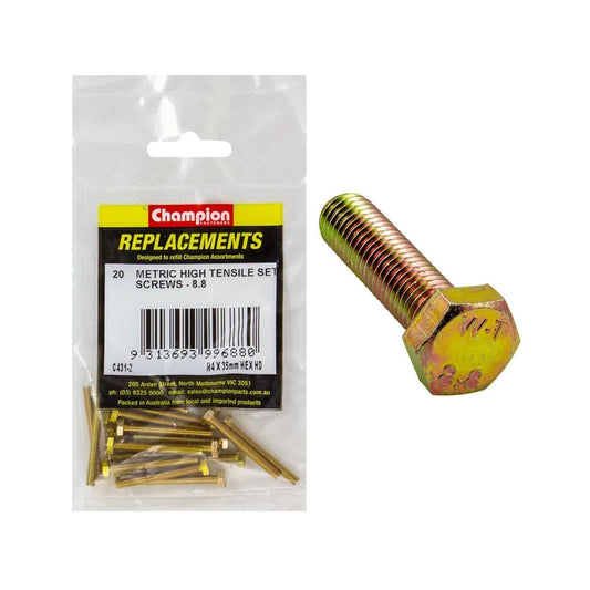 Grab Kit Refill - Screw Set Hex Head Grade 8.8 Zinc 4 x 35mm Pk 20_93290130_C431-2