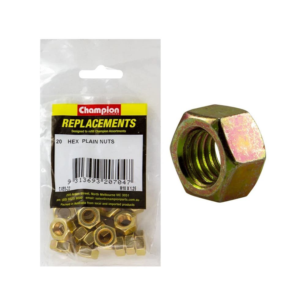 Grab Kit Refill - Nut Hex Head Head Grade 8.8 Zinc Fine 10 x 1.25mm Pk 20_213175_C480-22