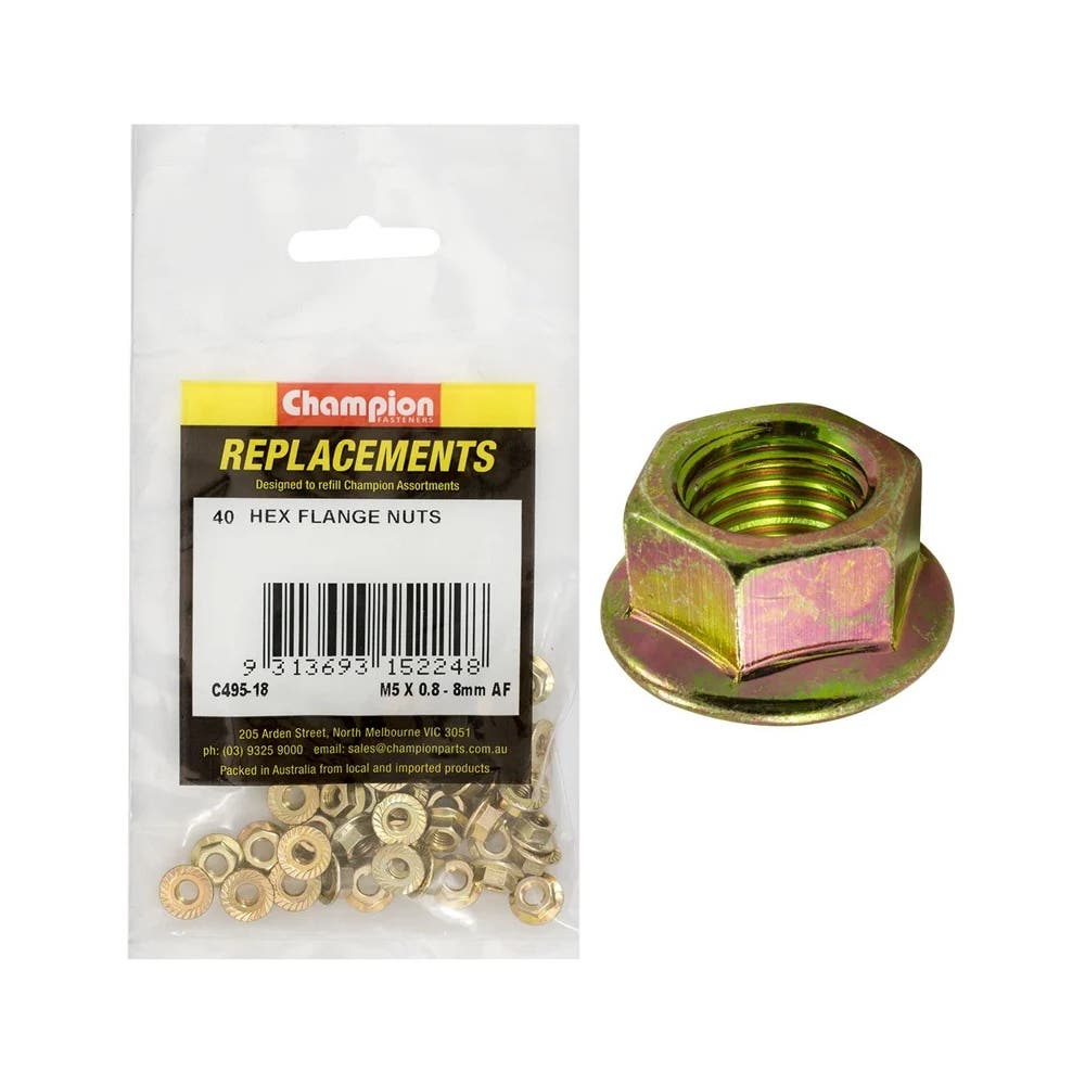 Grab Kit Refill - Hex Flange Bolt/Nut Grade 8.8 Zinc 0.80P 5 X 8mm Pk 40_254966_C495-18