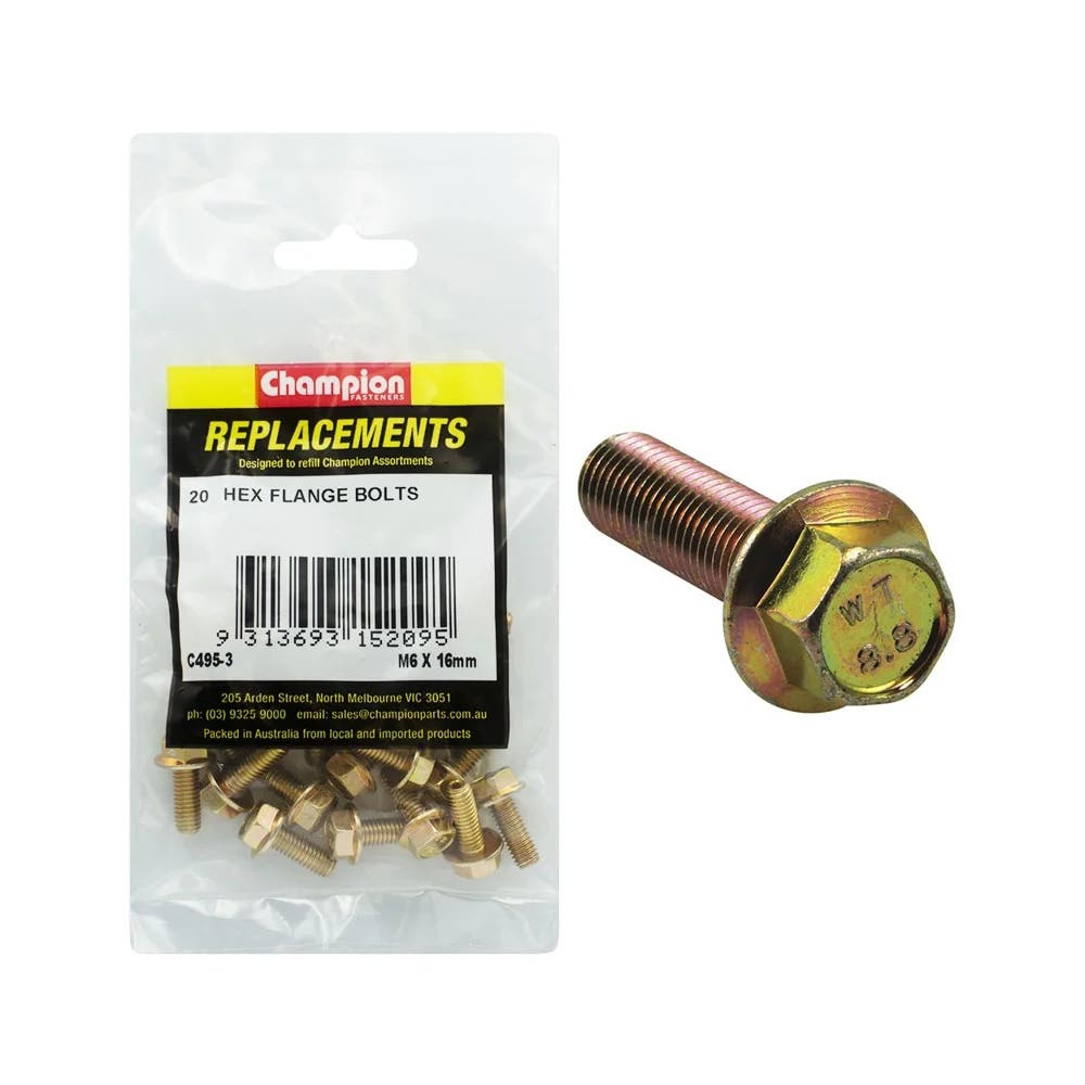 Grab Kit Refill - Hex Flange Bolt/Nut Grade 8.8 Zinc 6 X 16mm Pk 20_224569_C495-3