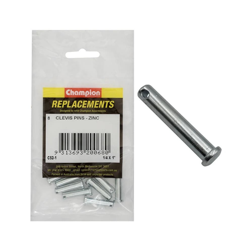 Grab Kit Refill - Pin Clevis Zinc 1/4 x 1'' Pk 8_93290183_C52-1
