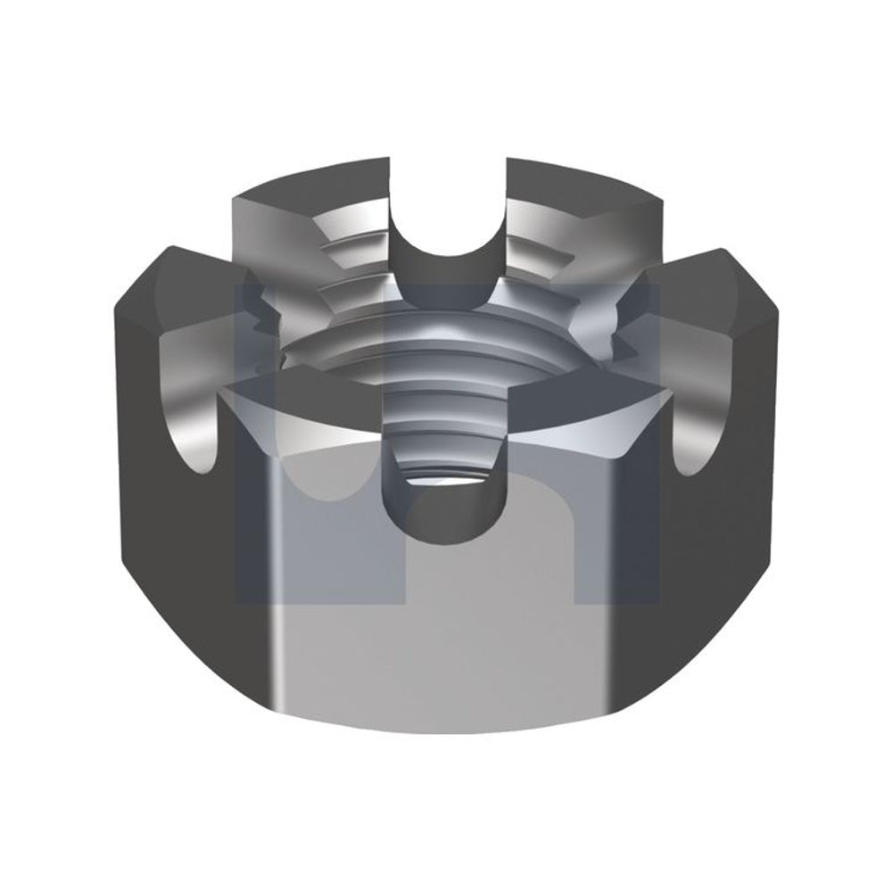 Hex Slotted Nut Plain Din 935/Class 5 M16 - Pk 25_40093567_NO05PCM16