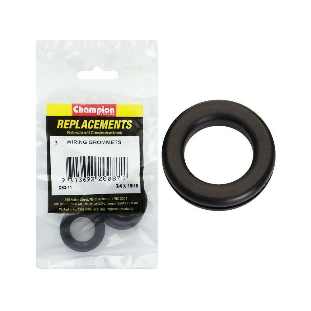 Grab Kit Refill - Grommet Wiring Rubber 3/4 x 15/16'' Pk 3_98889792_C63-11
