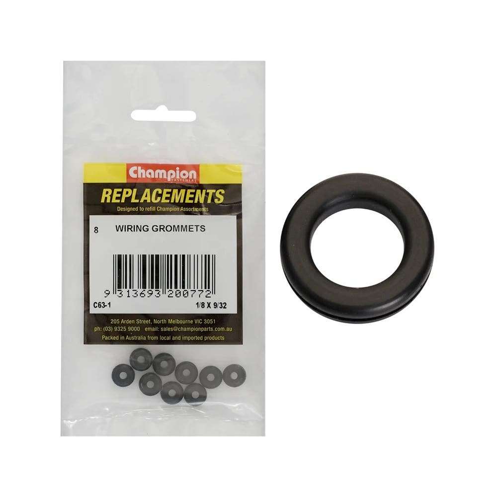 Grab Kit Refill - Grommet Wiring Rubber 1/8 x 9/32'' Pk 8_121112_C63-1