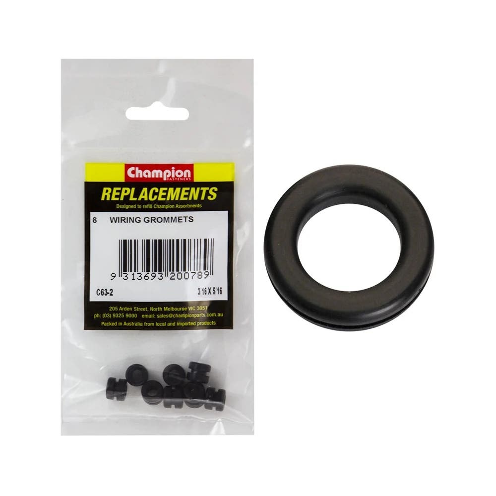 Grab Kit Refill - Grommet Wiring Rubber 3/16 x 5/16'' Pk 8_121113_C63-2
