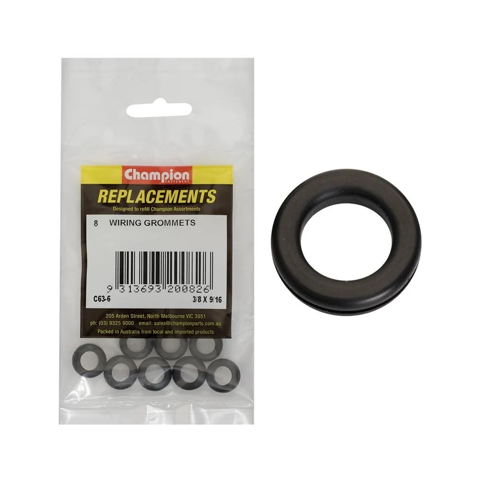 Grab Kit Refill - Grommet Wiring Rubber 3/8 x 9/16'' Pk 8_121116_C63-6