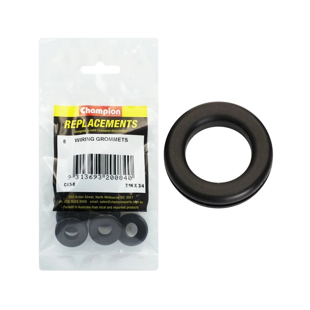 Grab Kit Refill - Grommet Wiring Rubber 7/16 x 3/4'' Pk 8_93290155_C63-8