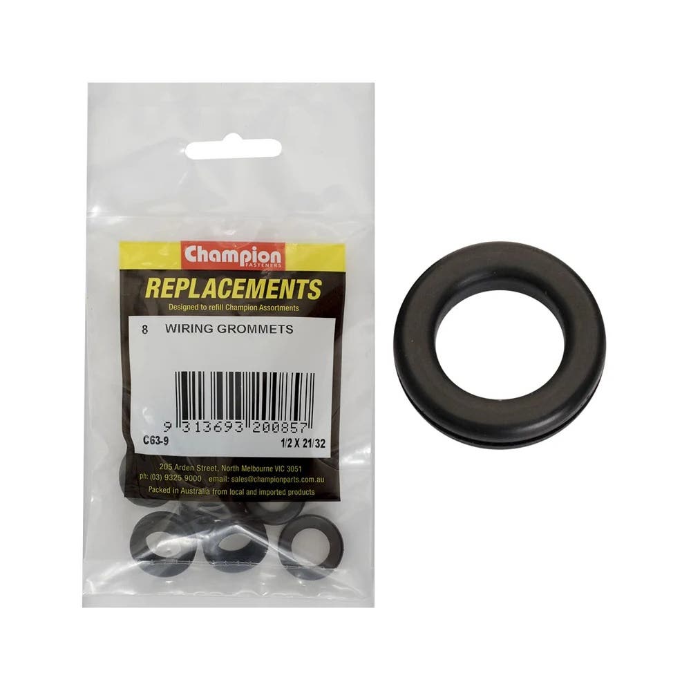 Grab Kit Refill - Grommet Wiring Rubber 1/2 x 21/32'' Pk 8_98889791_C63-9