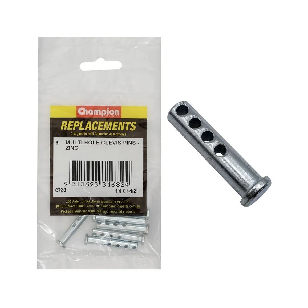 Grab Kit Refill - Pin Clevis Multi Hole 1/4 x 1-1/2'' Pk 6_287448_C72-3