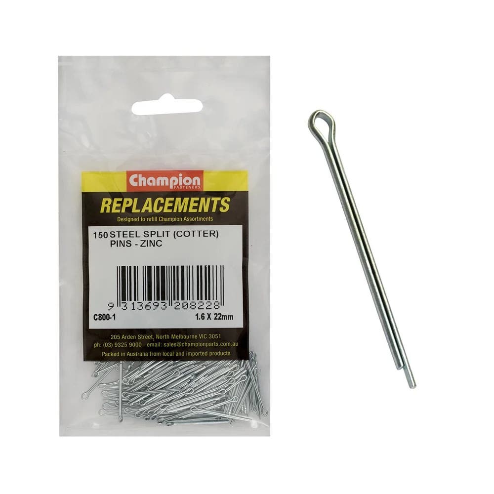 Grab Kit Refill - Pin Split Zinc 1.6 x 22mm Pk 150_213177_C800-1