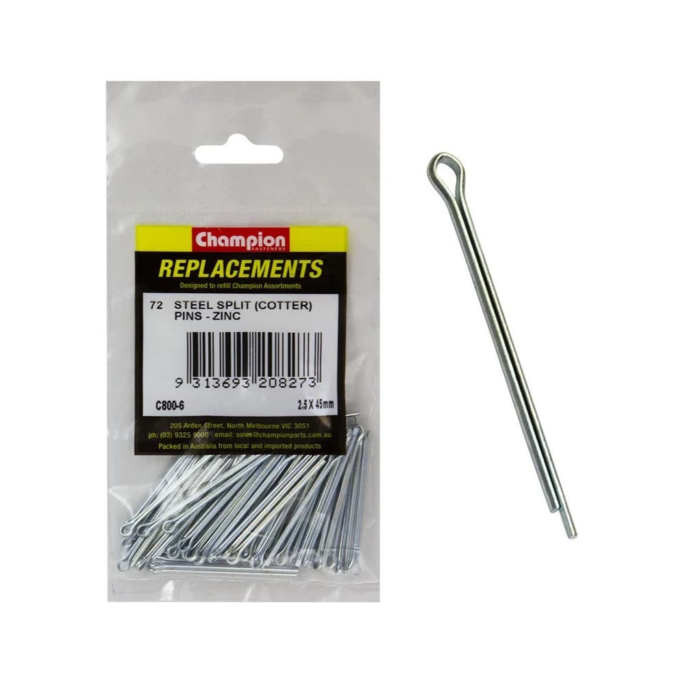 Grab Kit Refill - Pin Split Zinc 2.5 x 45mm Pk 72_244997_C800-6