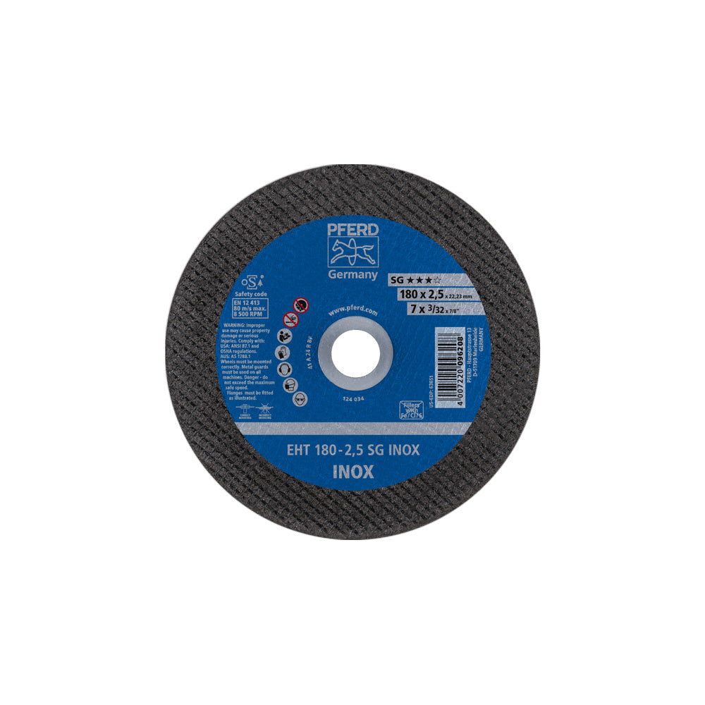 Cut-off wheel EHT 180x2.5x22.23 mm flat Performance Line SG INOX for SS_40108528_61326423