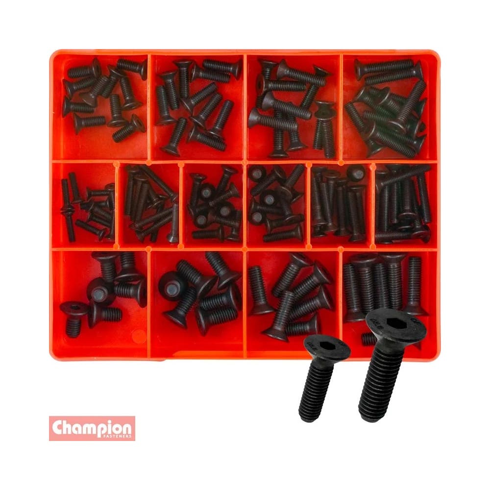 Grab Kit Socket Head Cap Screw CSK Metric 14 Sizes M4-M8 124 Piece_282166_CA1419