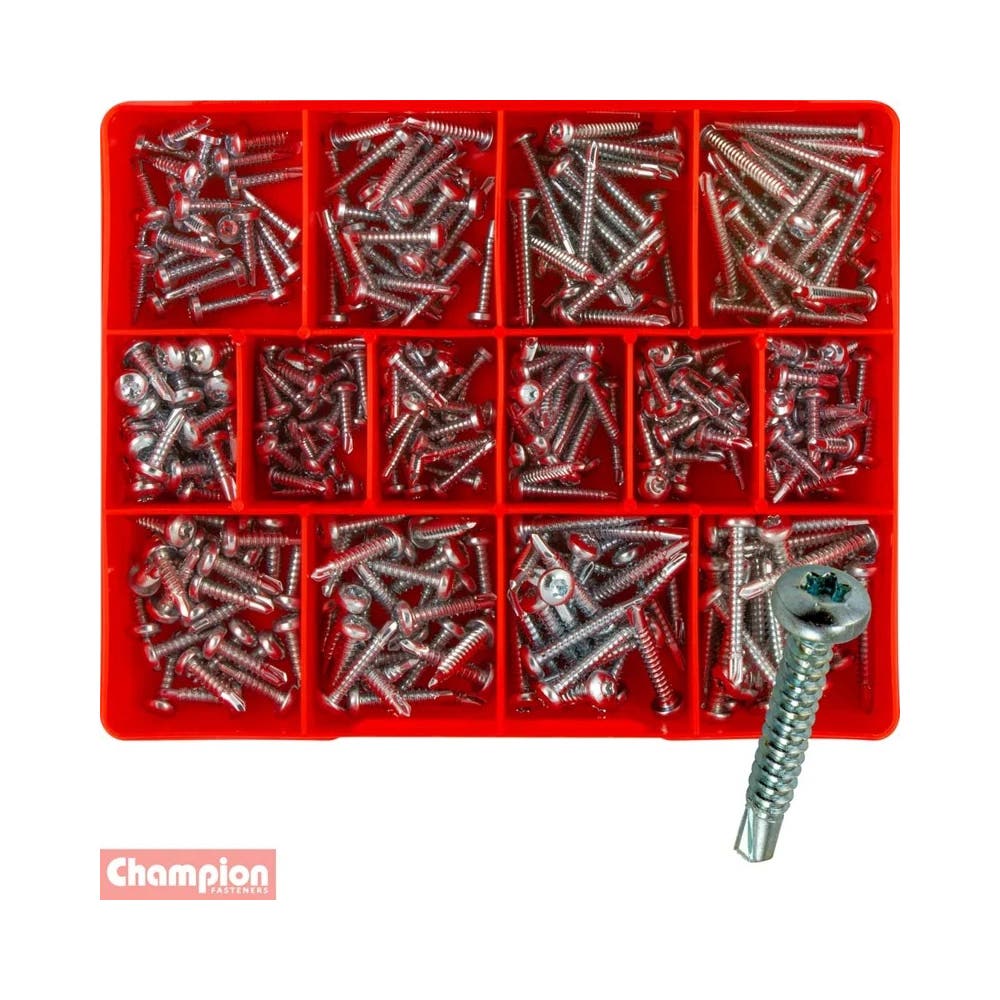 Grab Kit Screw Self Drilling Kit Assorted Zinc 6G-10G 375 Piece_60017484_CA1782
