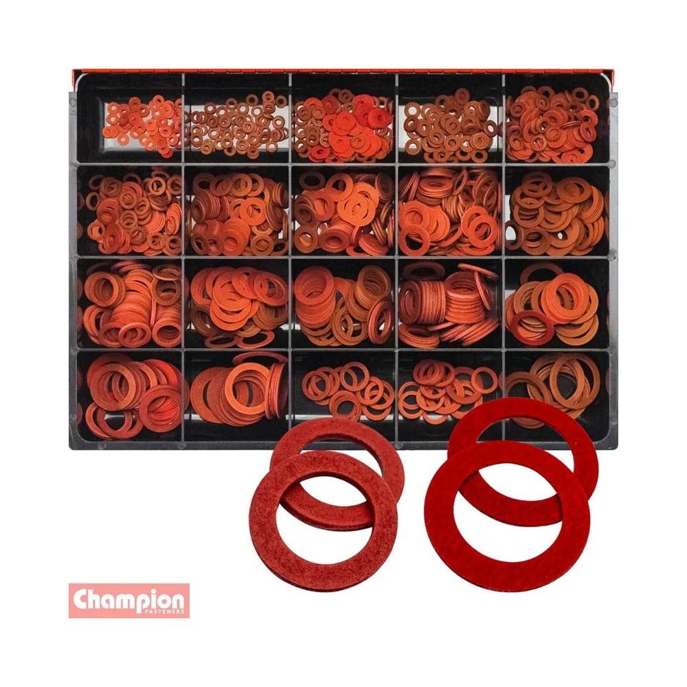 Grab Kit Washer Fibre Red 36 Sizes 5/32'' To 1'' 14mm To 30mm ID_221217_CA2060