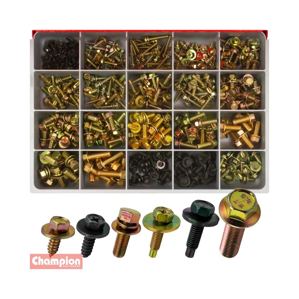 Grab Kit Sems Assembly 20 Sizes 380 Pieces Champion CA2715_194825_CA2715