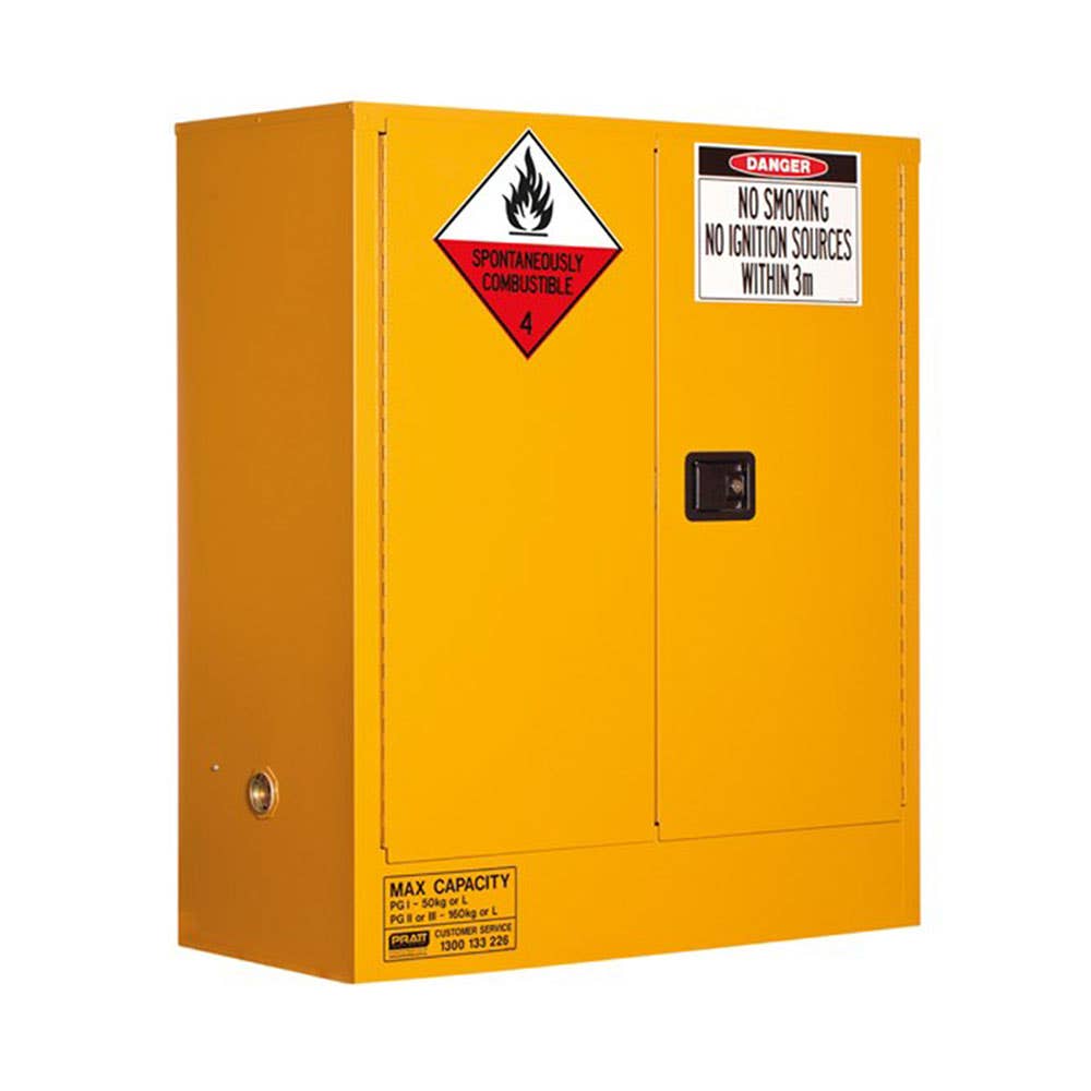Class 4 Dangerous Goods DG Storage Cabinet 2 Door 2 Shelf 160L – ATOM