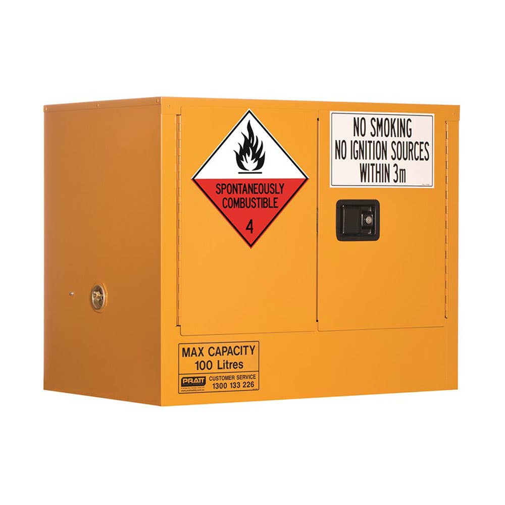 Class 4 Dangerous Goods DG Storage Cabinet 2 Door 1 Shelf 100L 40040682 5535AC4