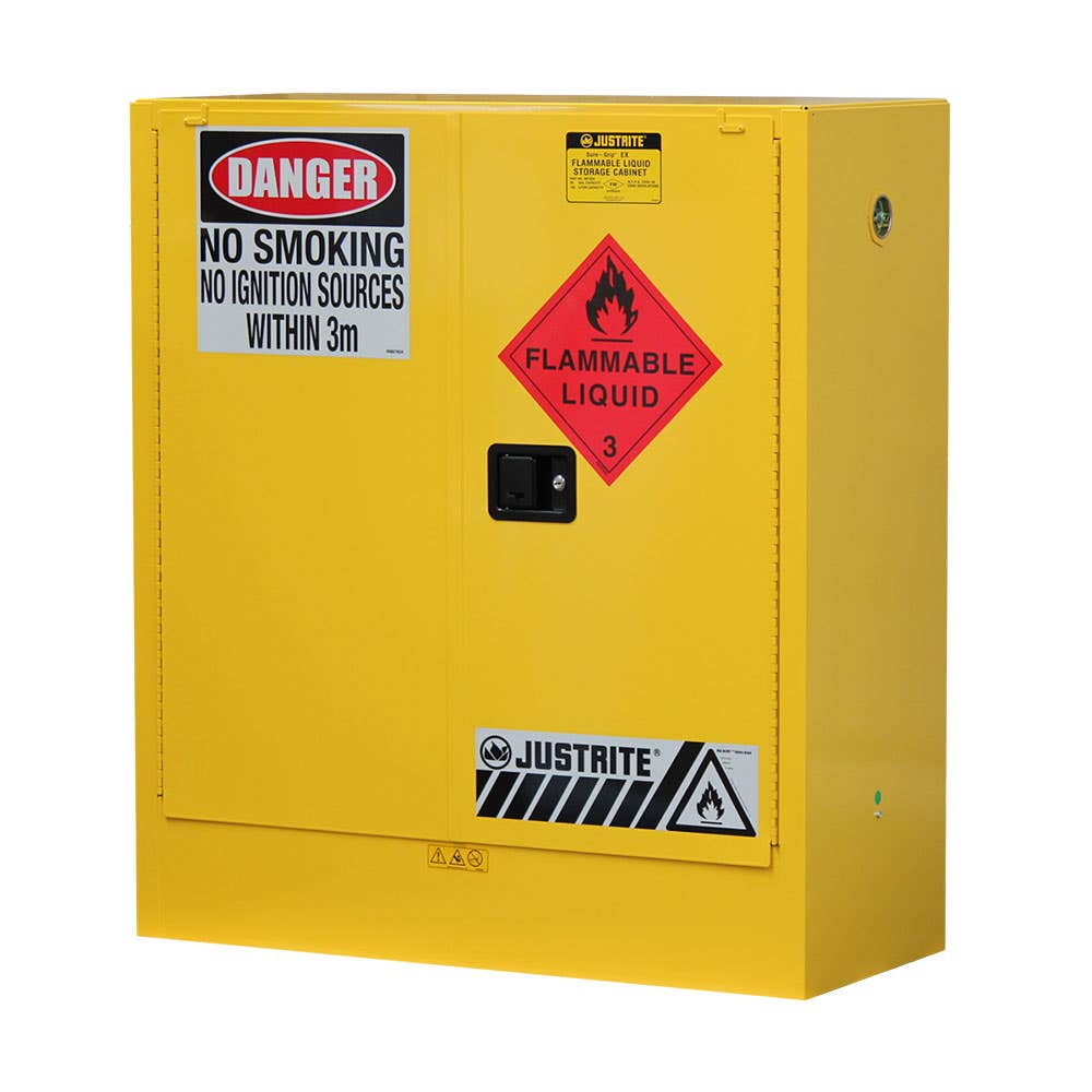 Flammable Liquid Storage Cabinet Double Door 2 Shelves 160L 40040090 AU25302