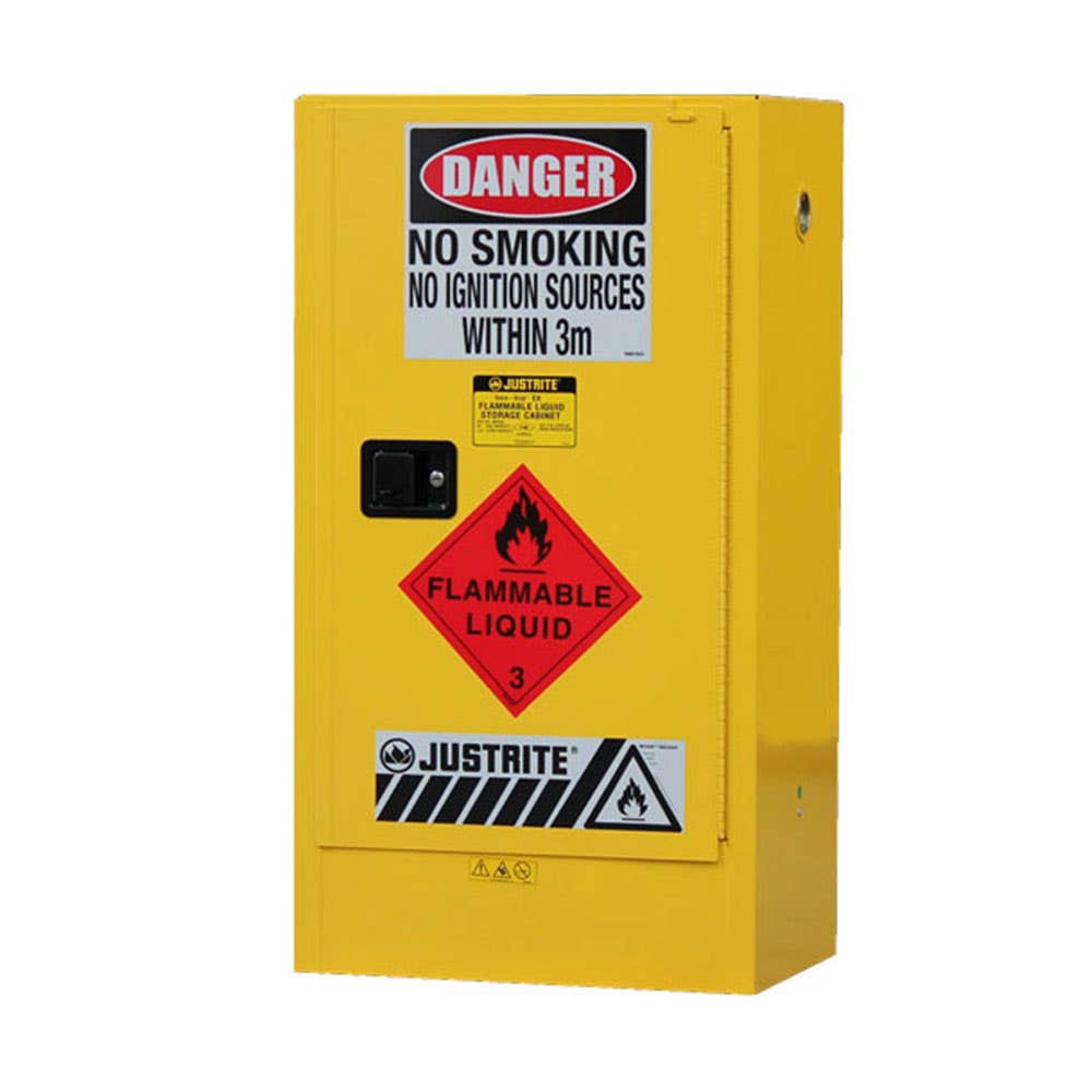 Flammable Liquid Storage Cabinet Single Door 2 Shelves 110L 40040092 AU25304