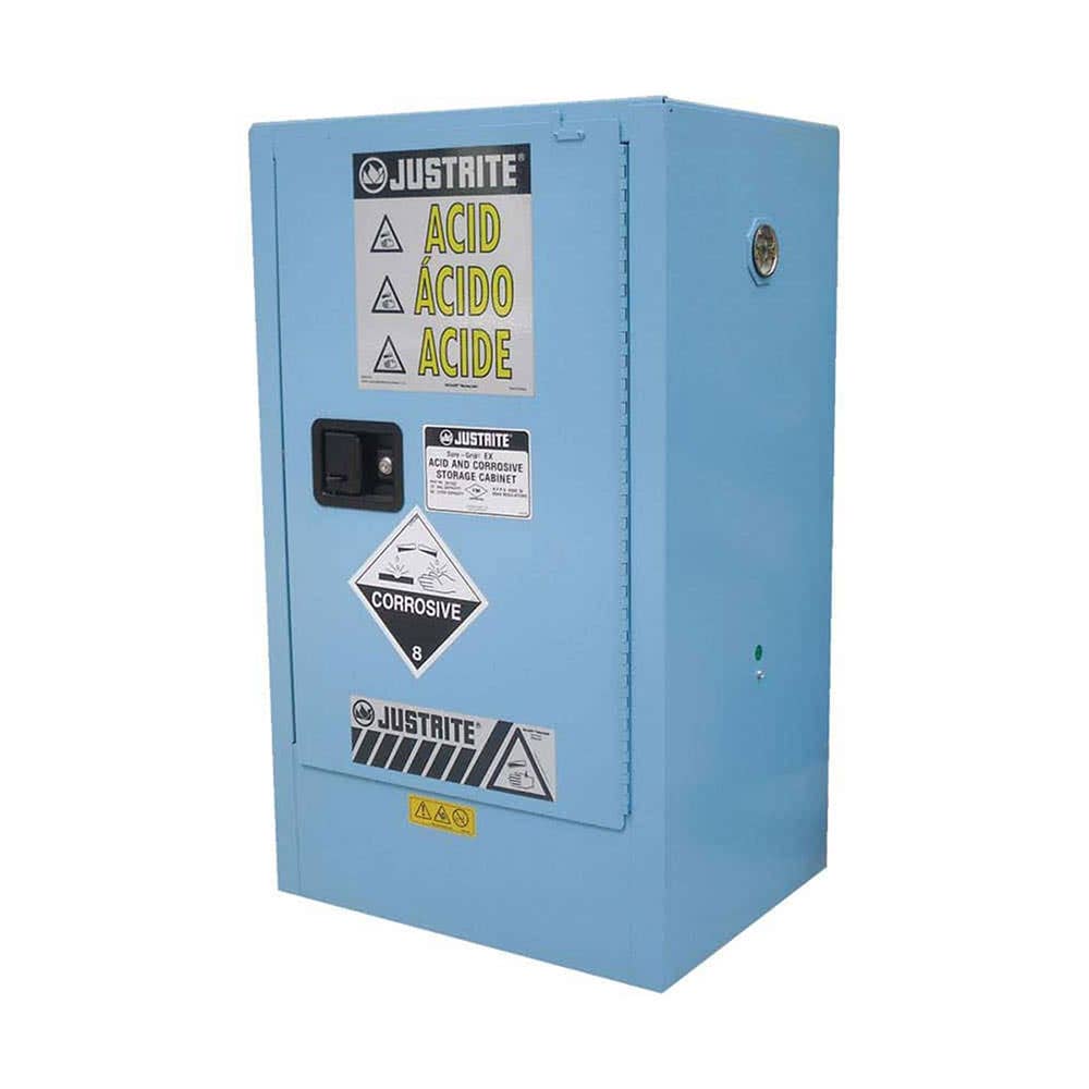 Corrosive Substances Storage Cabinet Single Door 2 Shelves 60L 40040096 AU25712B