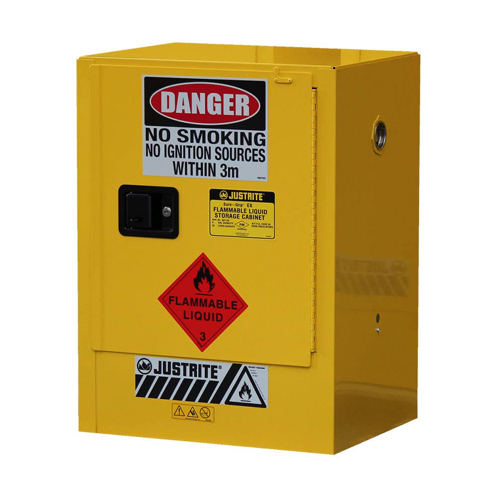 Flammable Liquid Storage Cabinet Single Door 2 Shelves 30L 183104 AU25714