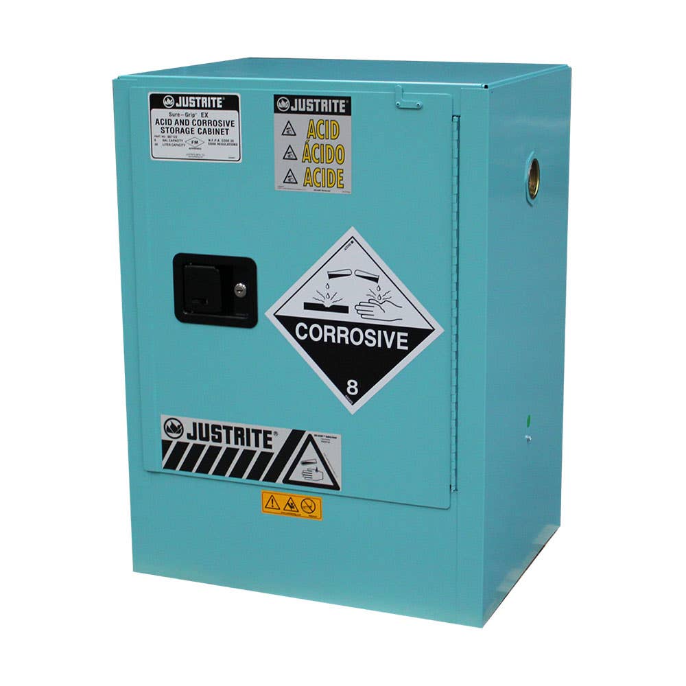 Corrosive Substances Storage Cabinet Single Door 2 Shelves 30L 284650 AU25714B