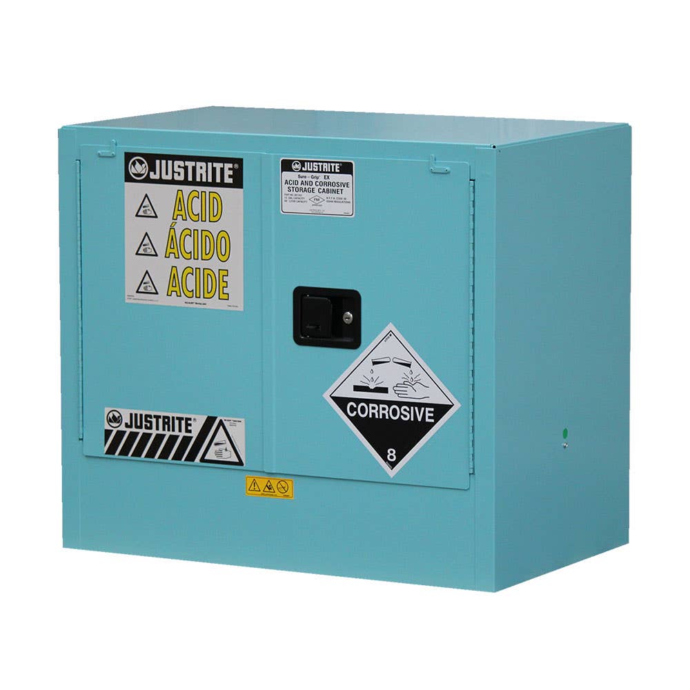 Corrosive Substances Storage Cabinet Double Doors 2 Shelves 100L 523323 AU25748B