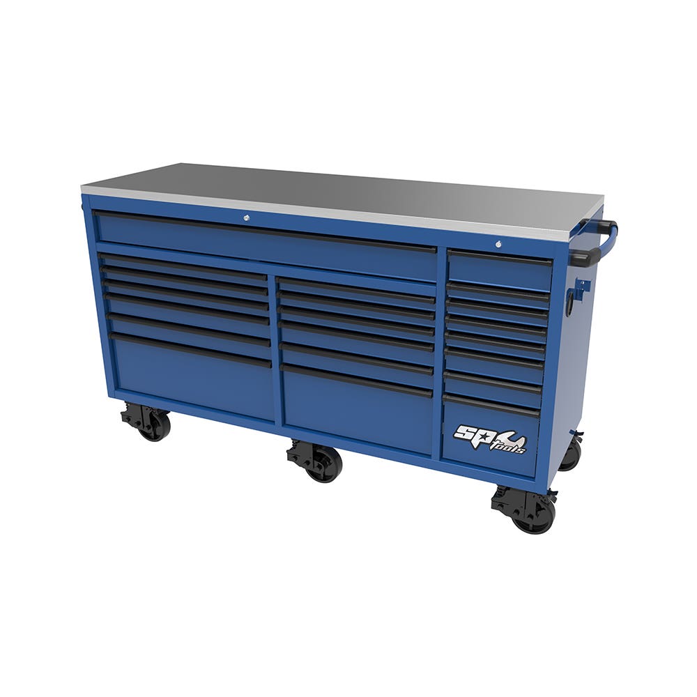 USA Sumo Series 73'' Tool Roller Cabinet 21 Drawer Blue 40069935 SP44825BL