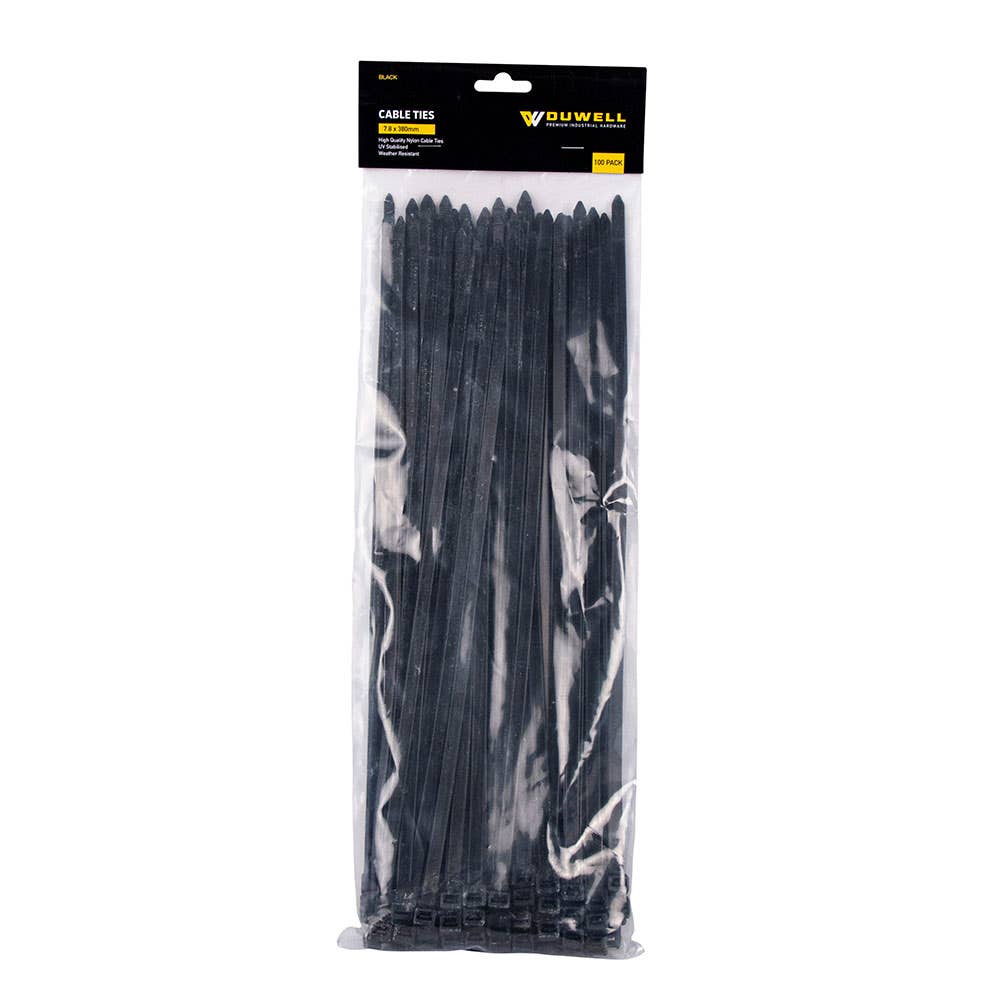 UV Resistant Cable Tie 380 x 7.8mm 100 Pk 35600216 CTB78380