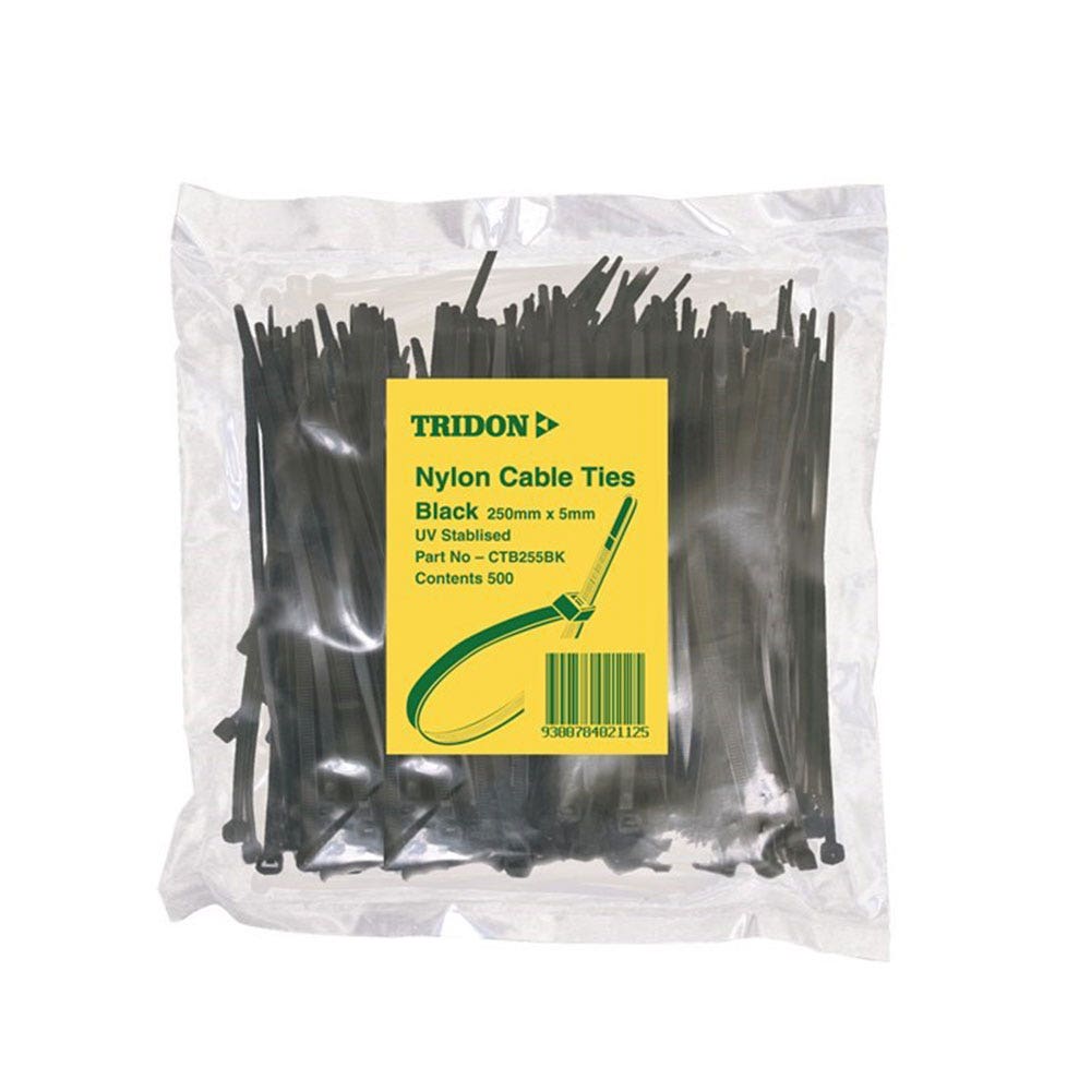 Nylon Cable Ties Black 550 x 9mm Bulk Pk 500 30000316 CTB559BK