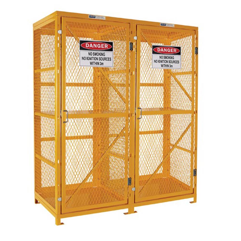 Forklift Cylinder Storage Cage Flat Pack 16 Capacity 416403 PSGC16F-FP