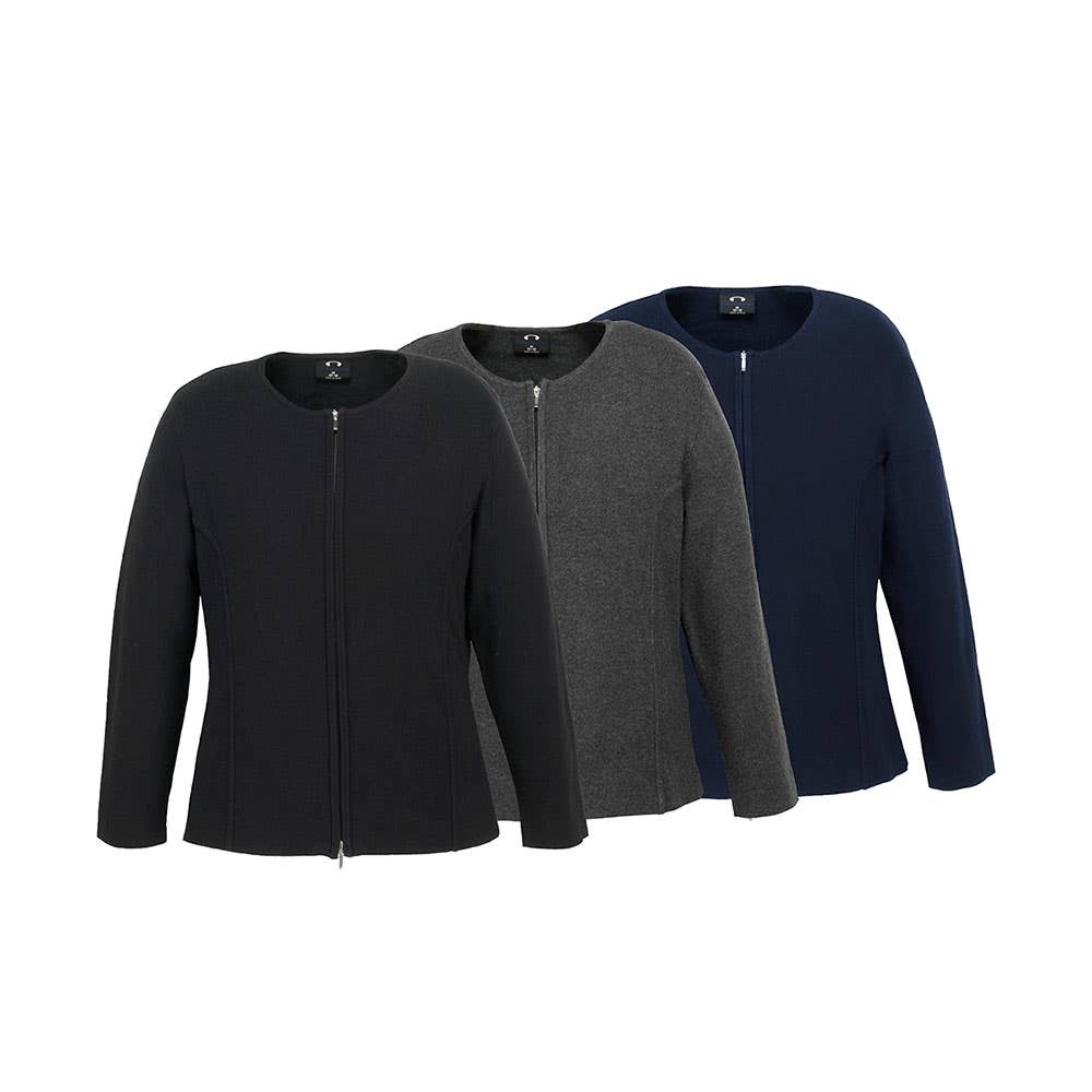 LC3505 Ladies Two-Way Zip Cardigan Biz PBELC3505