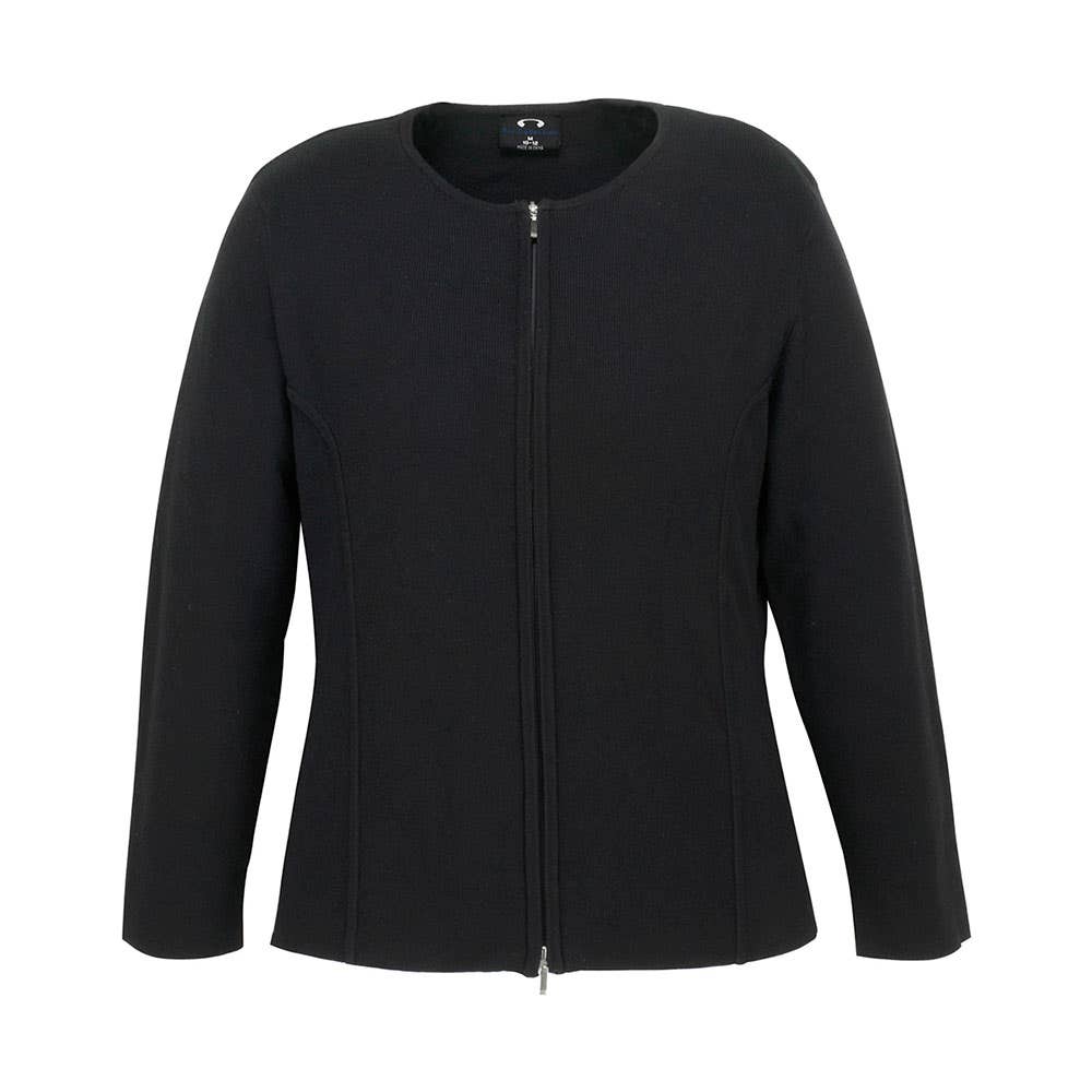 Cardigan Womens Viscose Nylon 2-Way Zip Black 2XL Biz BAE Logo 50105272 BAE LC3505-BLK-2XL