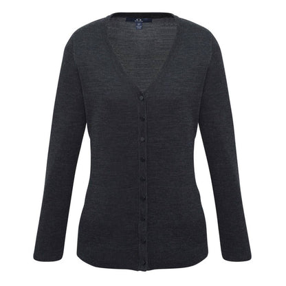 Cardigan Womens Wool Blend Milano Charcoal 2XL Biz 40003802 LC417L-CHA-2XL