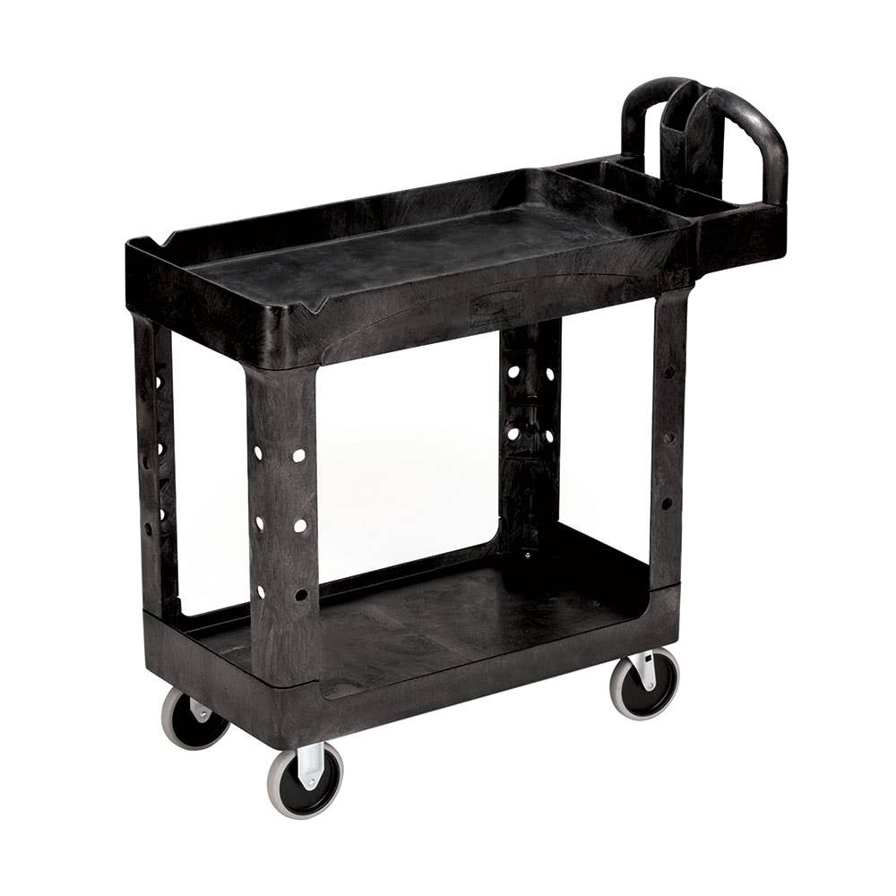 Two Shelf Utility Cart Black 990 x 454 x 844mm 79913759 FG450088BLA