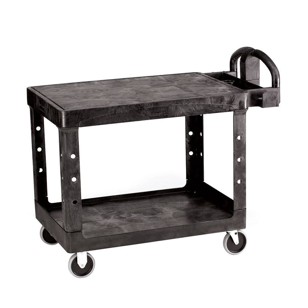 Heavy Duty Flat Shelf Utility Cart Black 1,110 x 650 x 840mm 91210064 FG452500BLA