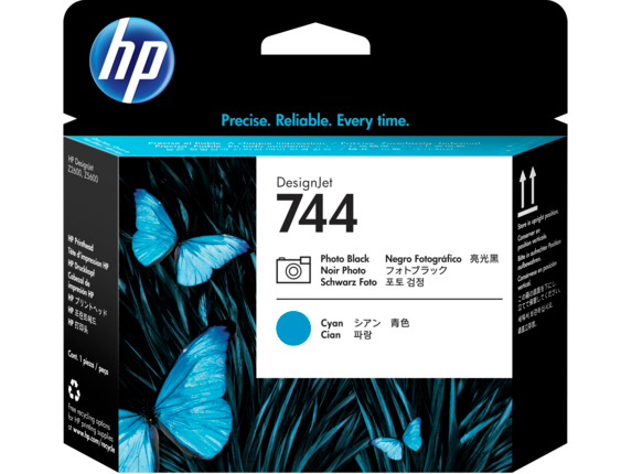 HP 744 DesignJet OEM Printhead Cartridge F9J86A Photo Black And Cyan_1041426_F9J86A