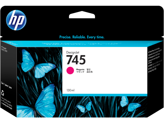 HP 745 DesignJet OEM Ink Cartridge F9J95A 130ml Magenta_1041429_F9J95A