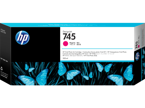 HP 745 DesignJet OEM Ink Cartridge F9K01A 300ml Magenta_1041430_F9K01A