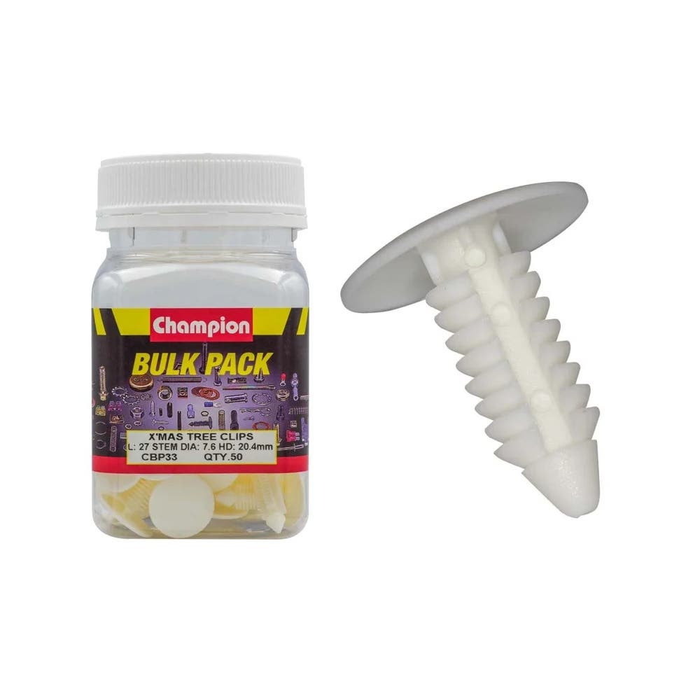 Grab Kit Refill - Clip Trim Xmas Tree White 21mm Pk 50_268005_CBP33