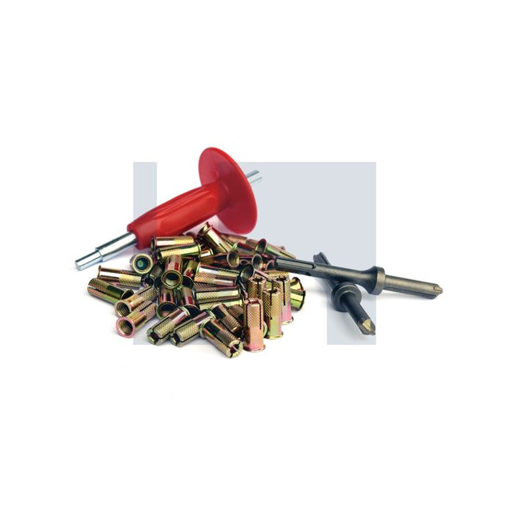 Drop-In Anchor w/Lip Bucket Zinc Yellow Knurled/12 X 45Bits/Handle M10 30_40089468_MDKMSYCM100030