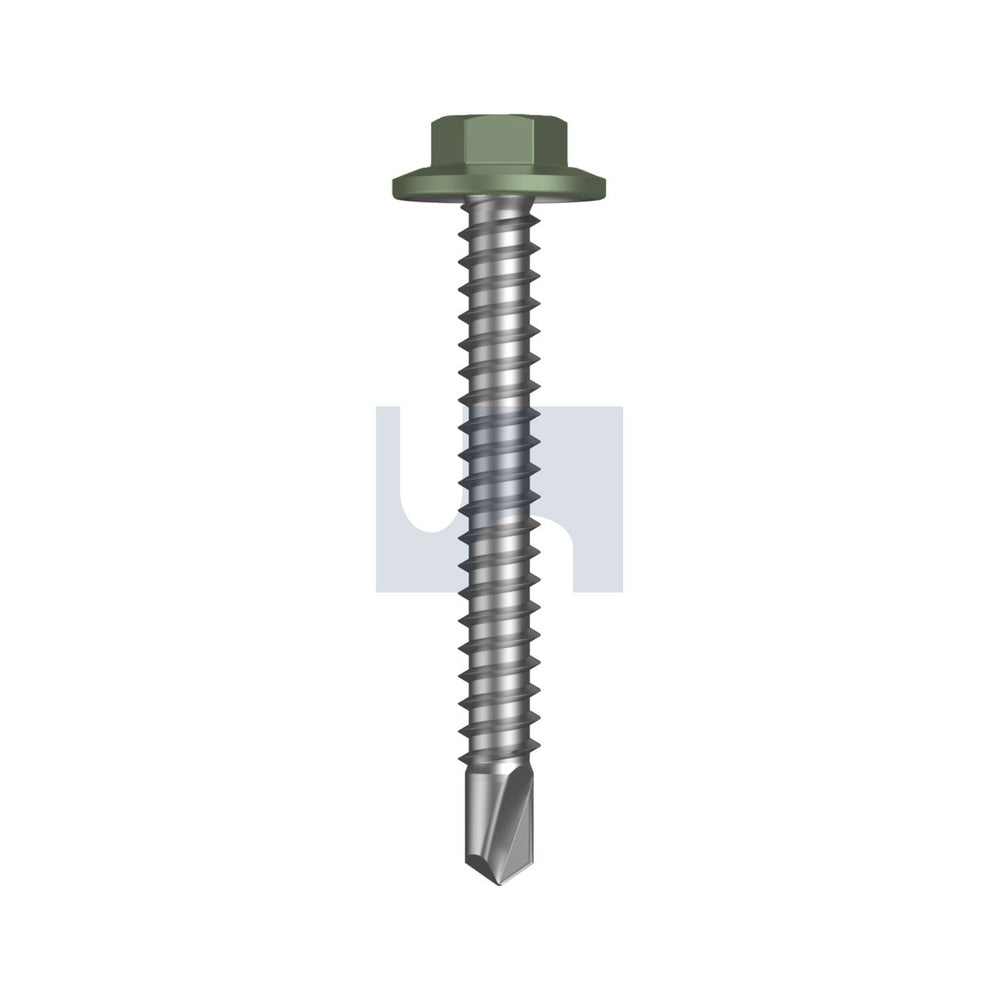 Sds Flg Hex Hd Pale Eucalypt-Cl4 #12-14 45 - Pk 1000_40095391_TPEM4FH1214045