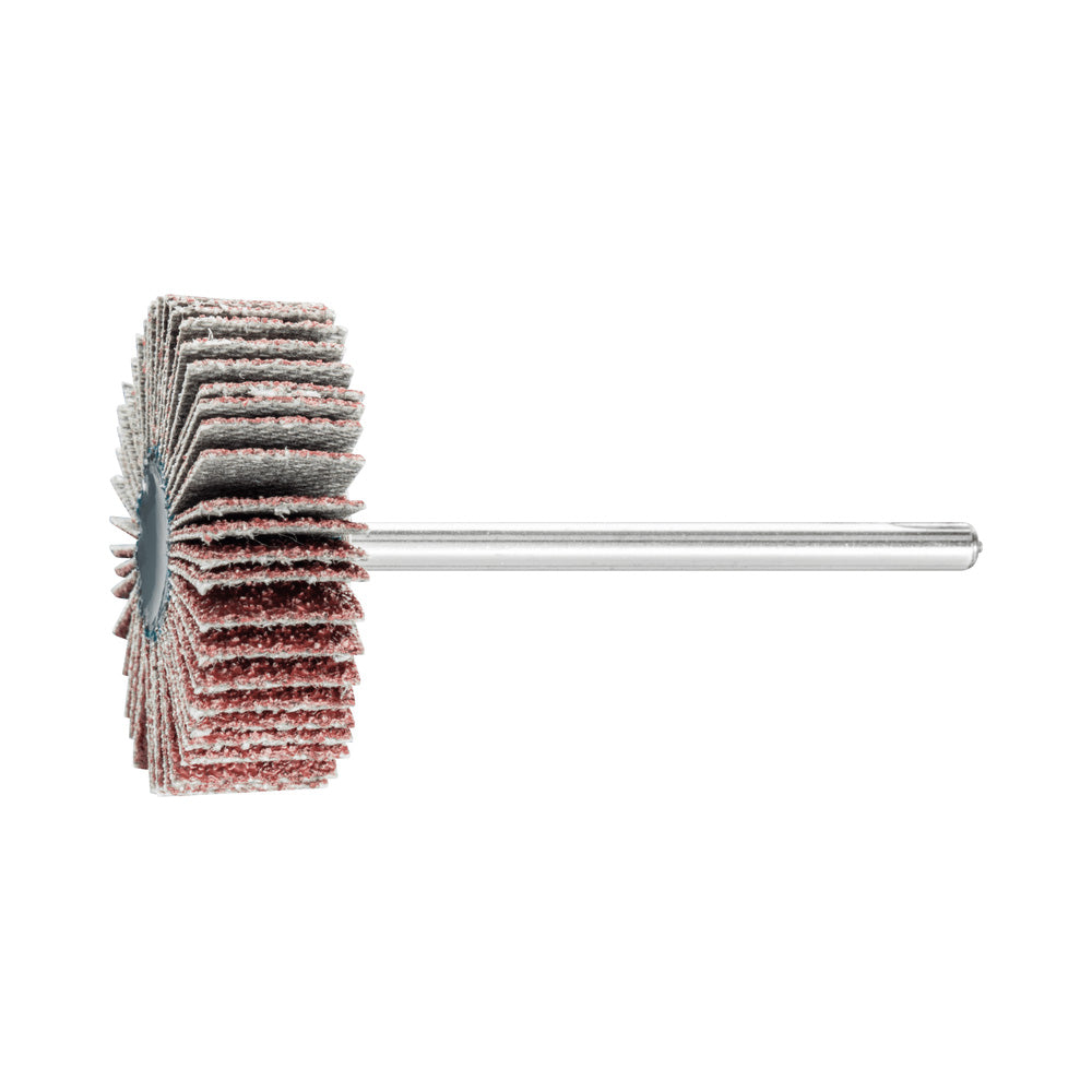 Alum oxide mounted flap wheel F 30x10 mm shank 3 mm A60 fine grind/finish_40108265_44402063