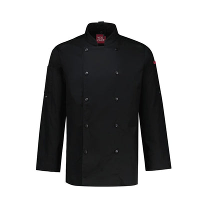 Jacket Mens Gusto Chef Jacket  2XL Black CH430ML BLK 2XL 40073178 CH430ML BLK 2XL