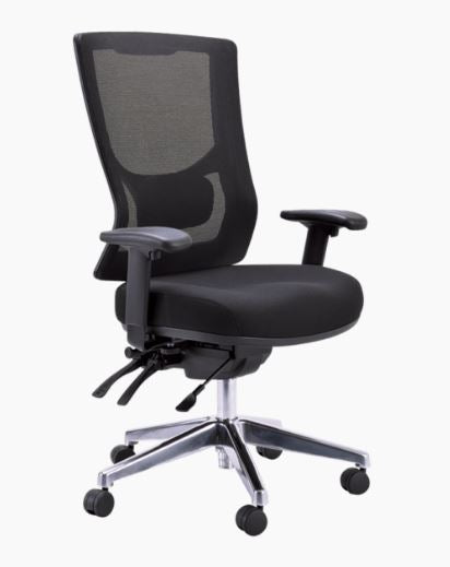 Metro II High Back - 24/7 Task Chair Polished Base Seat Slide Black_40034240_224A-N-153-SS
