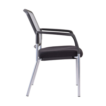 Chair Lindis 4 Leg Chair Black Mesh Back With Arms_36022220_525M-RS-63