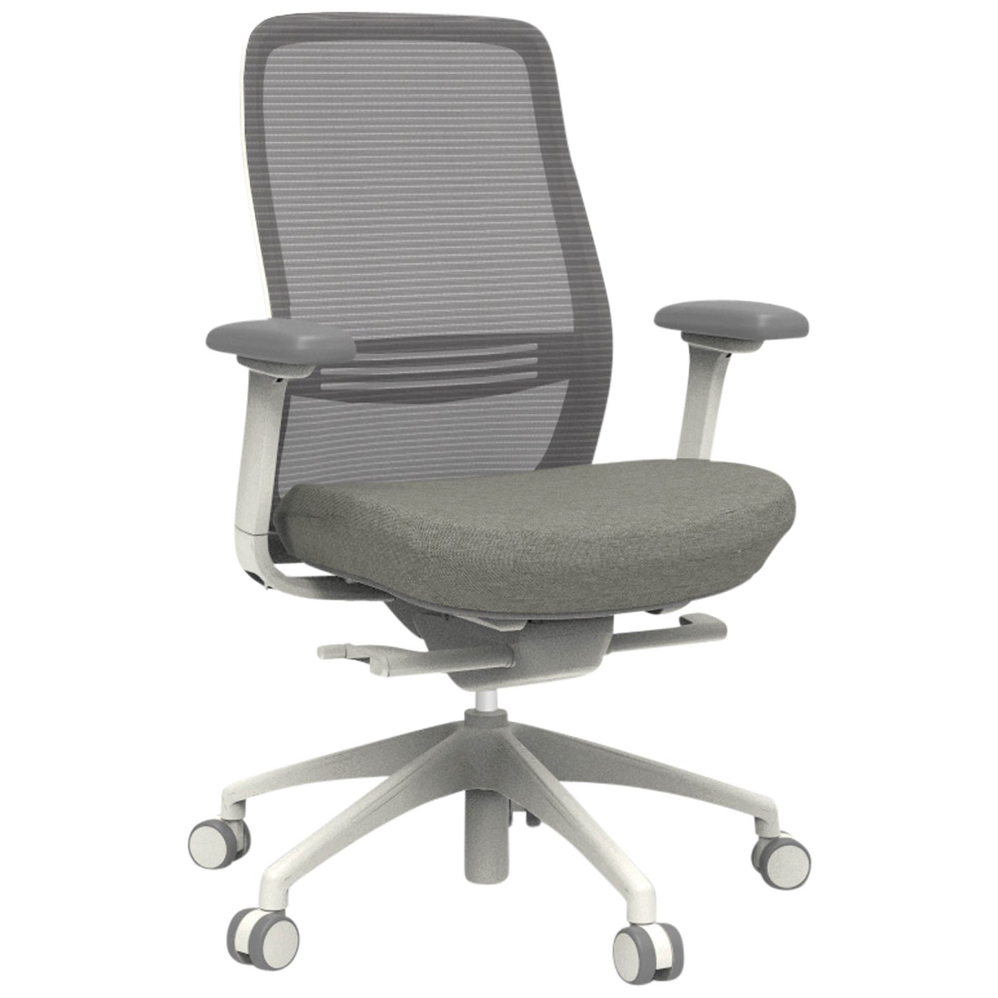 Chair Konfurb Luna Mesh Back Task Chair Adj Arms White_36022240_KON150A-150